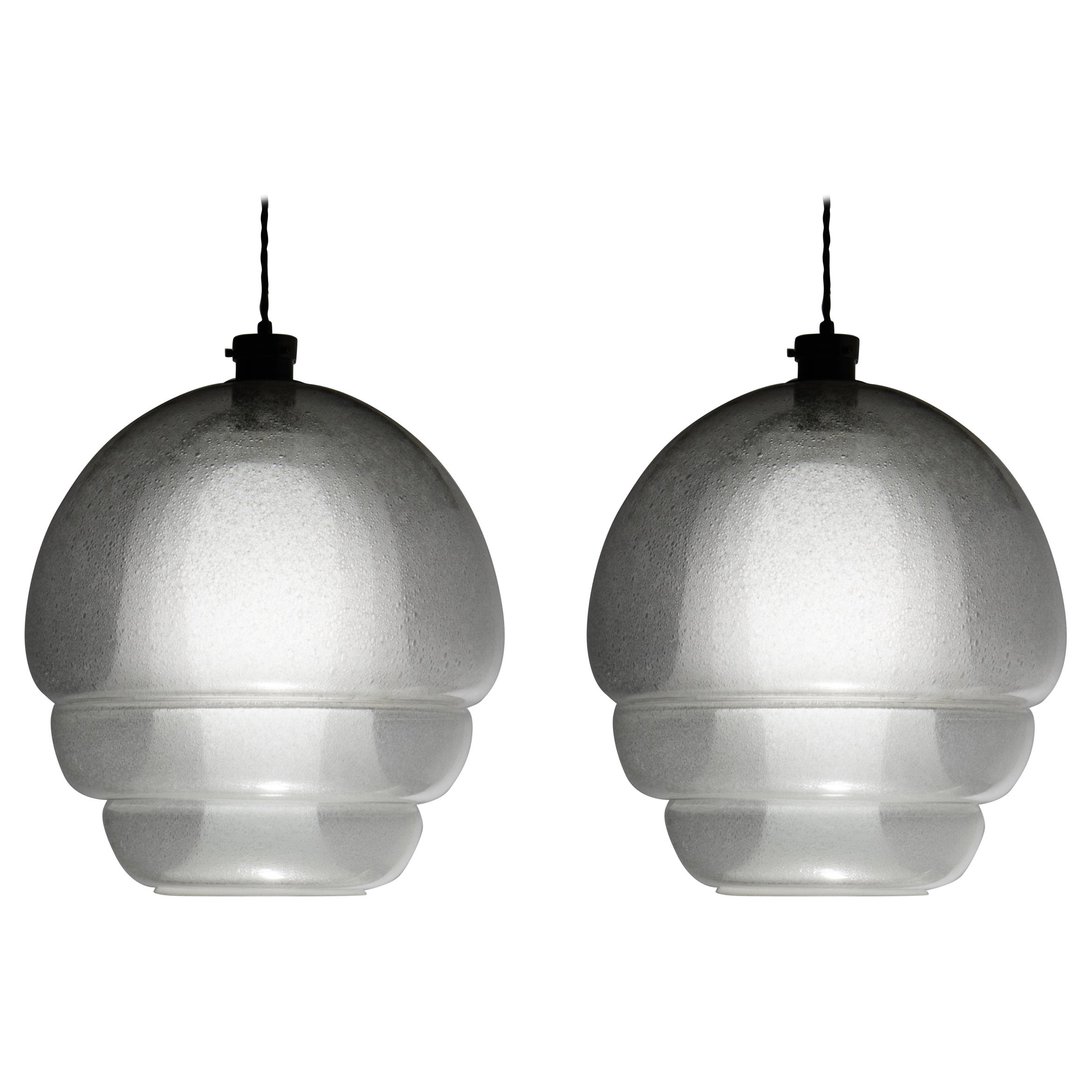 PAR de Carlo Nason LS 134 Medusa Pulegoso Lámpara colgante de cristal de Murano para Mazzega en venta