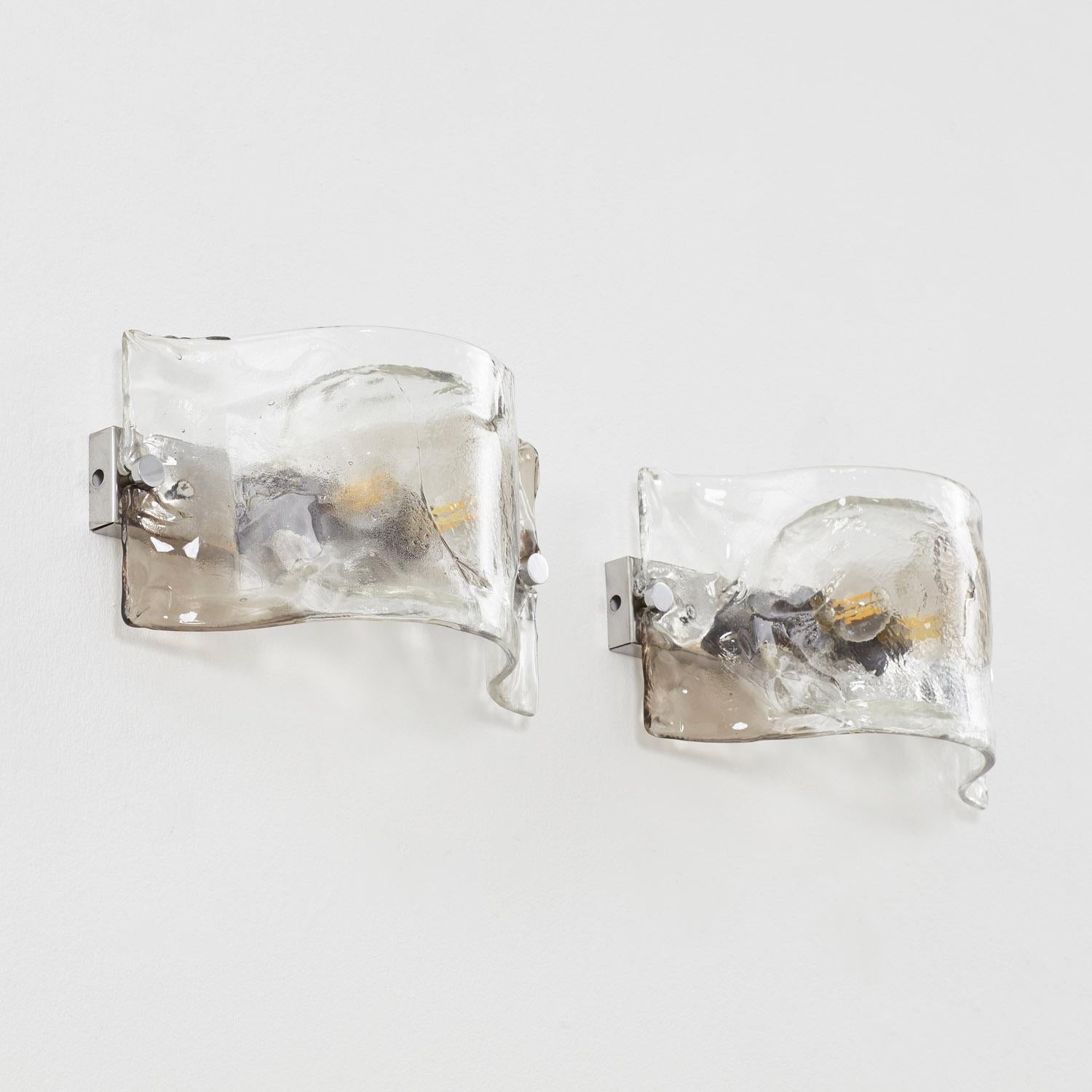 Pareja de apliques de cristal de Murano Carlo Nason - Italia, años 60 mediados del siglo XX en venta