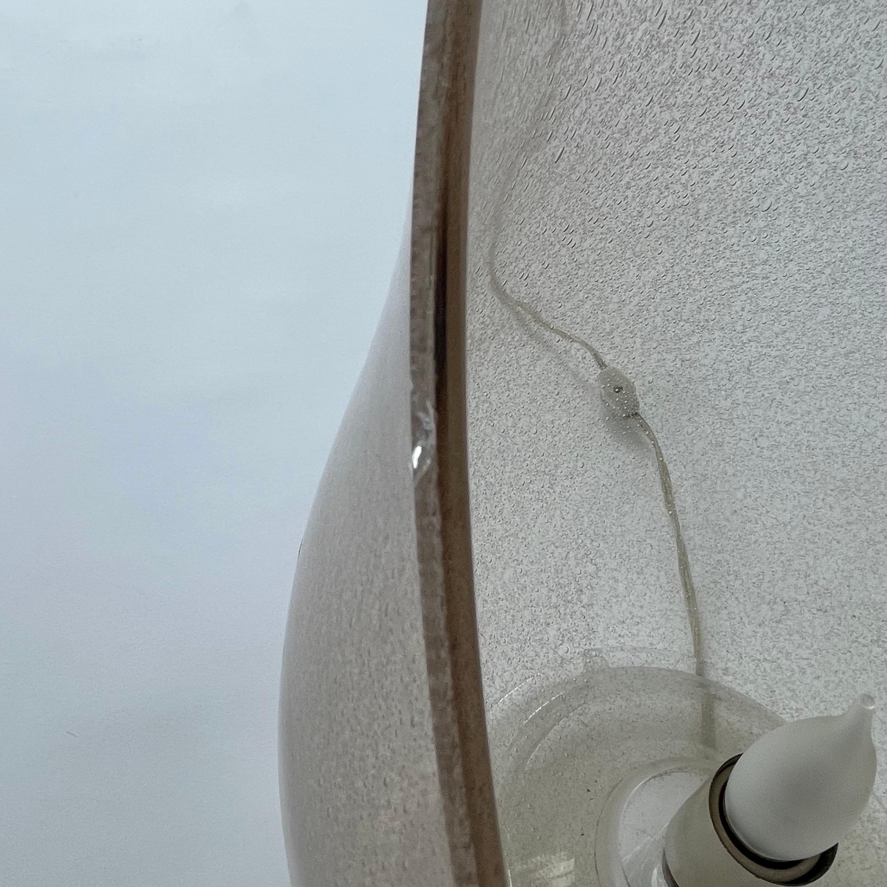 Paar Carlo Nason Pulegoso Murano-Tischlampen mit Tulpen aus Muranoglas von Mazzega, Italien, 1970er Jahre im Angebot 6