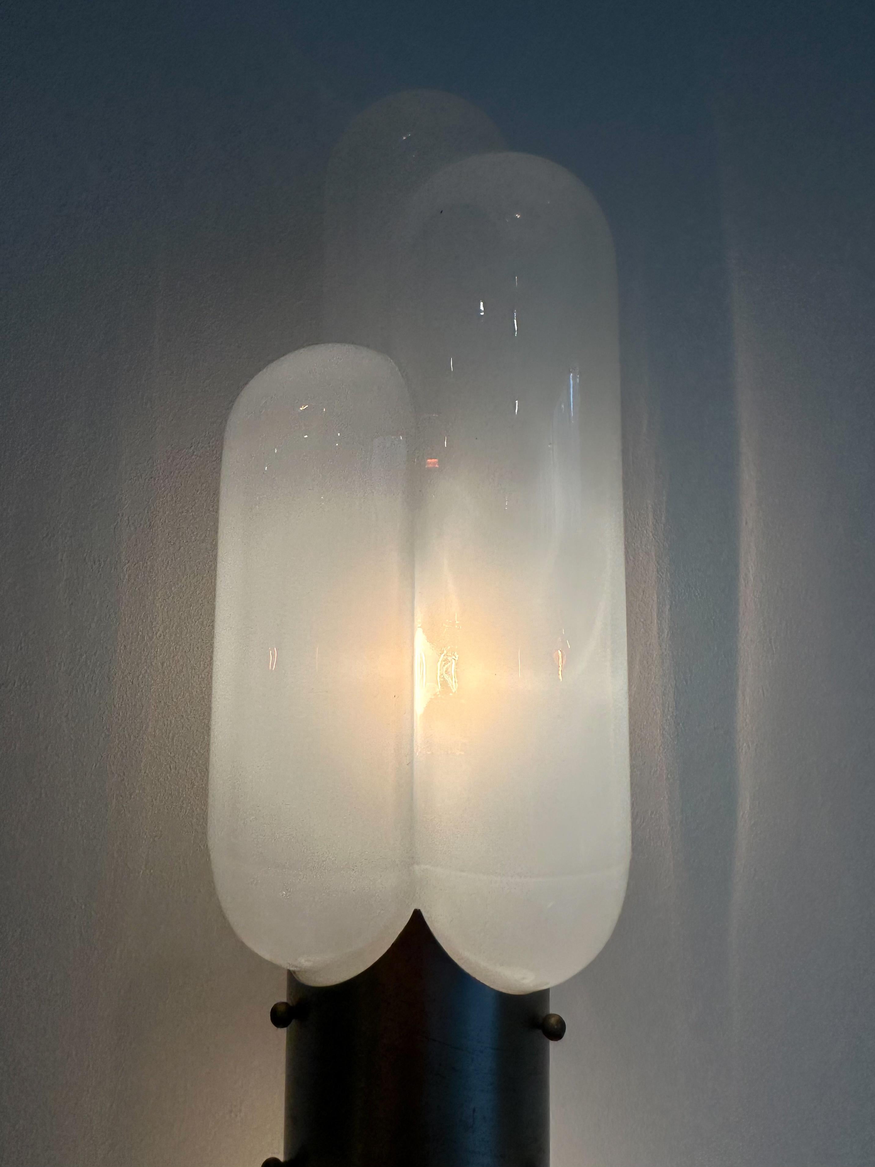 Pair of Carlo Nason ‘Torpedo’ wall lights, 1960s For Sale 4
