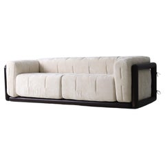 Pair of Carlo Scarpa 'Cornaro' Sofas in Velvet Upholstery, Italy 1973