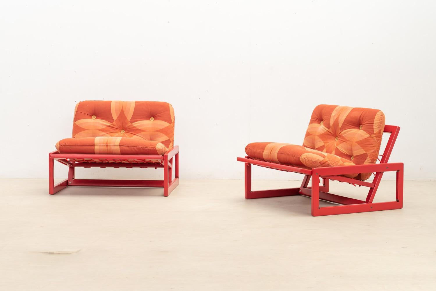 Pair of Carlotta Lounge Chair by Tobia & Afra Scarpa for Cassina, Italy For Sale 7