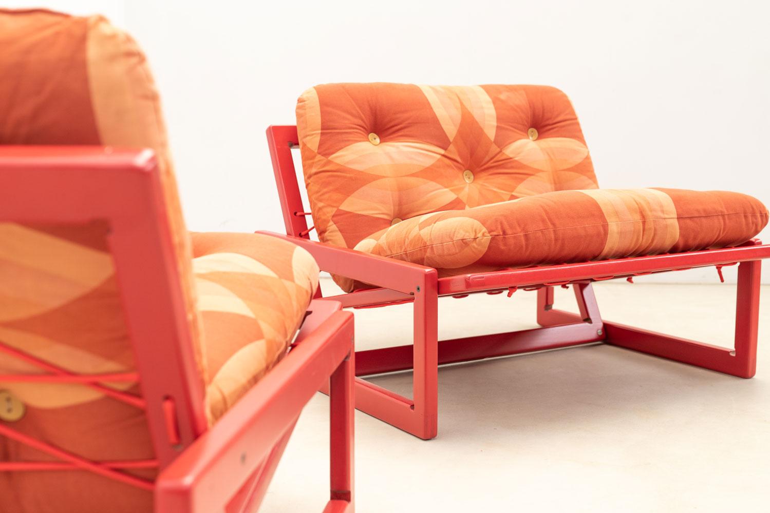 Pair of Carlotta Lounge Chair by Tobia & Afra Scarpa for Cassina, Italy For Sale 2