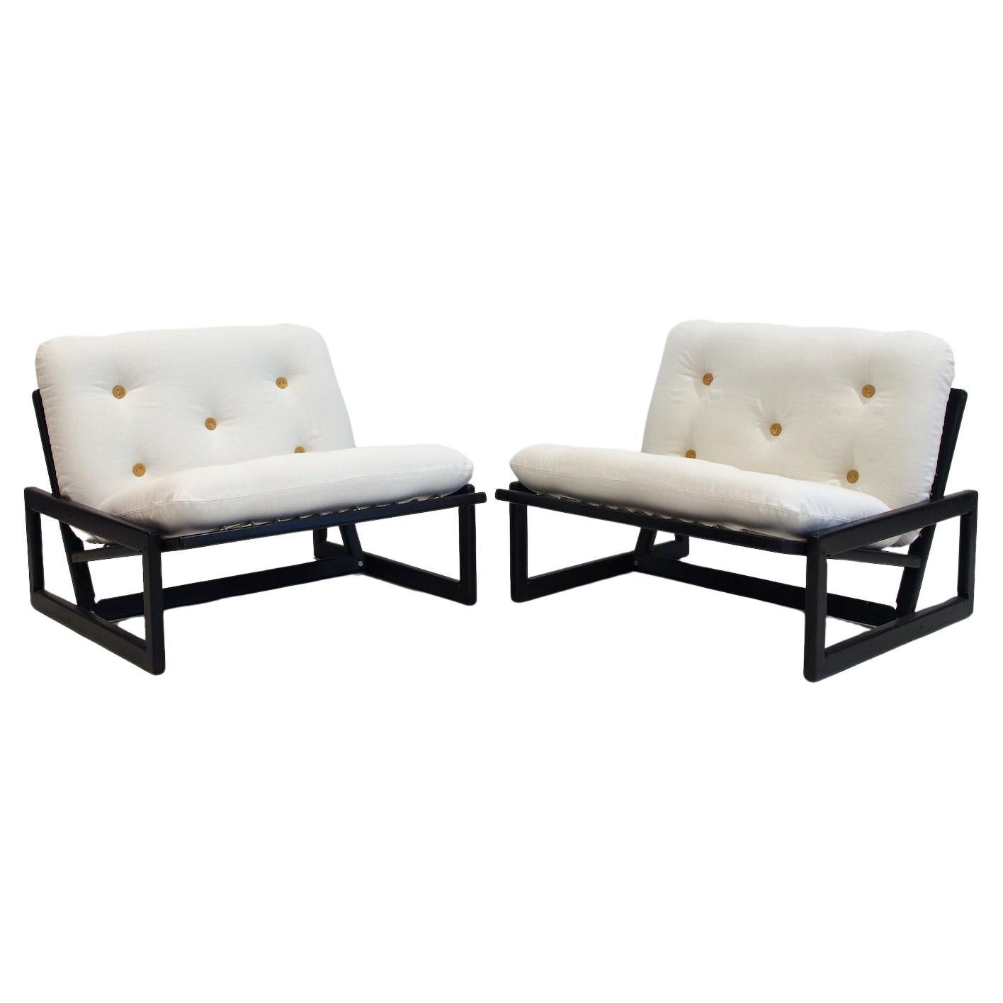 Paire de chaises longues Carlotta d'Afra et Tobia Scarpa pour Cassina