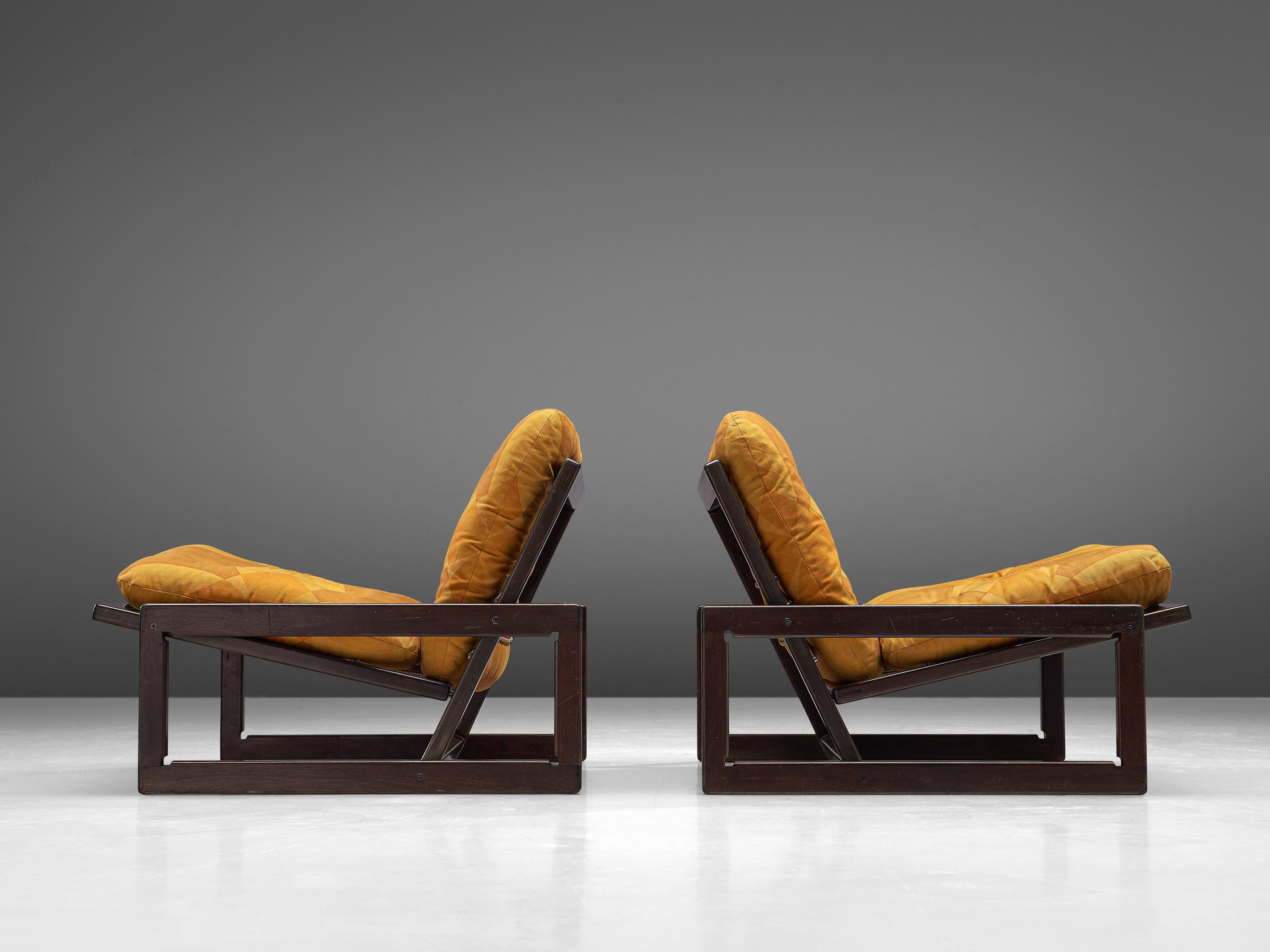 Fabric Pair of 'Carlotta' Lounge Chairs by Afra & Tobia Scarpa for Cassina