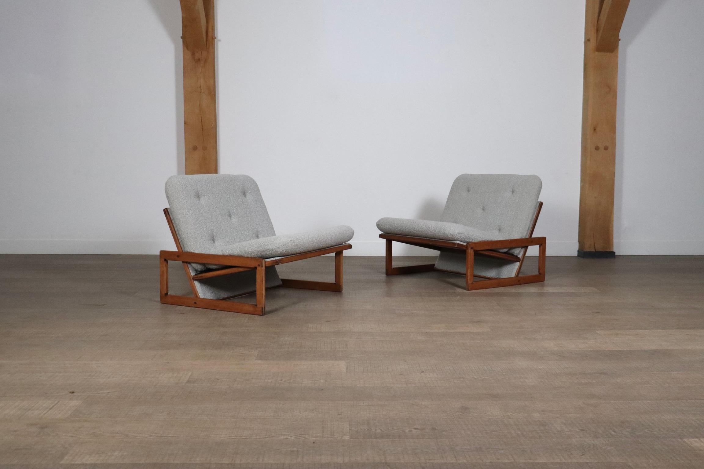 Mid-20th Century Pair Of Carlotta Lounge Chairs By Tobia Scarpa For Cassina, Italy 1970s