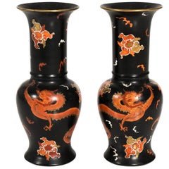 Pair of Carlton Ware Chinoiserie Vases