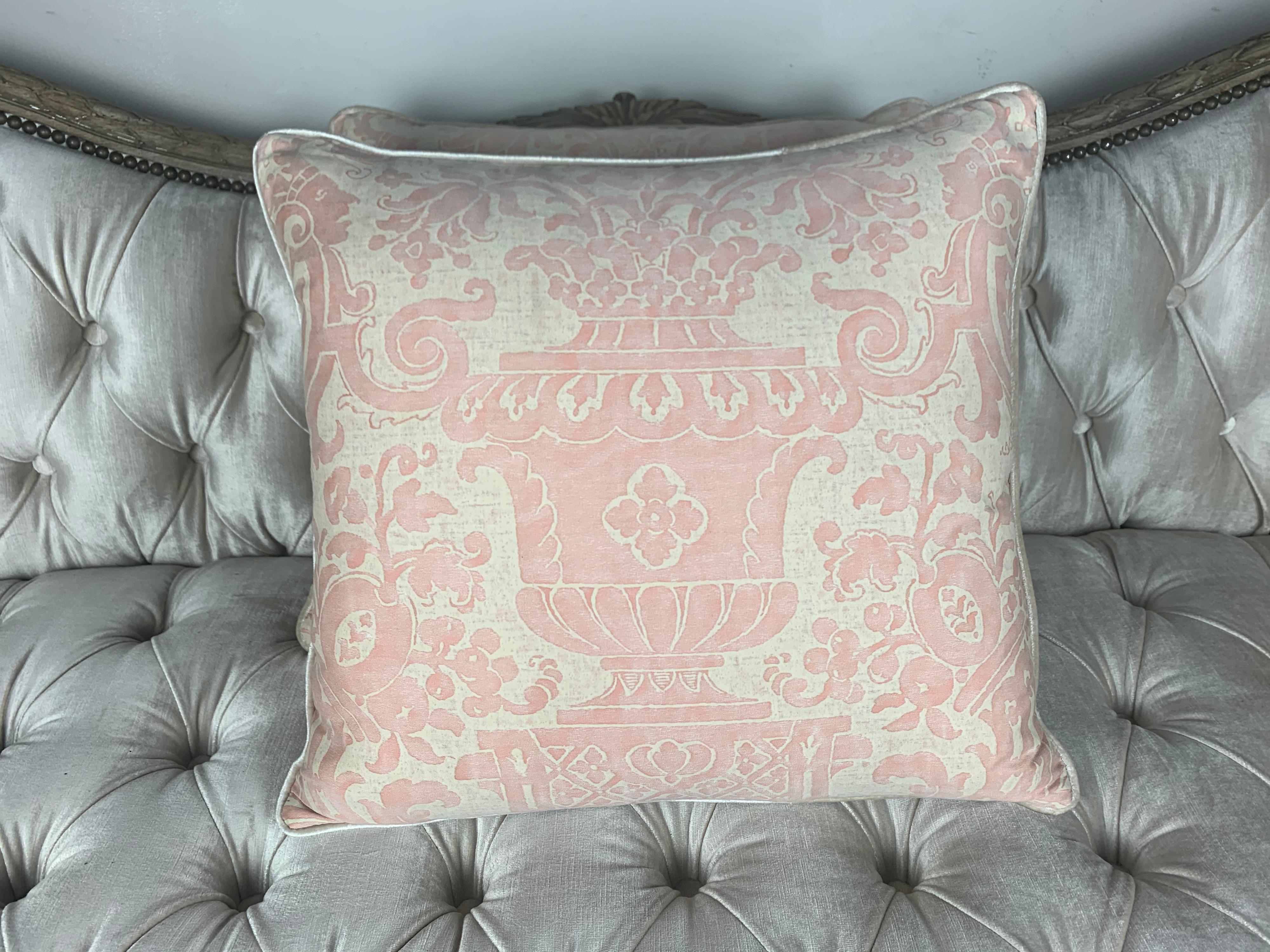 Cotton Pair of Carnevalet Patterned Fortuny Pillows