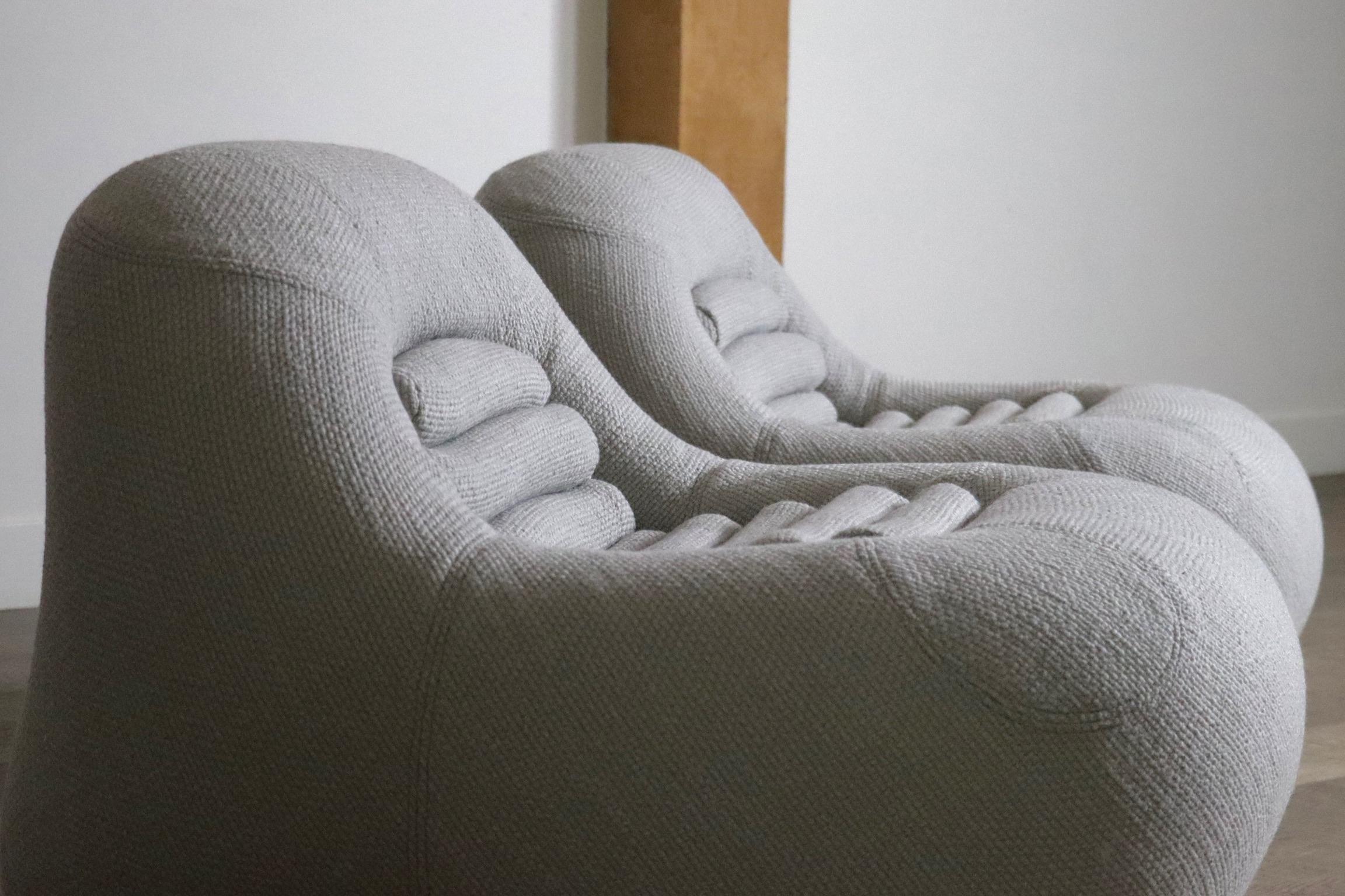 Pair of Carrera Lounge chairs by De Pas D’Urbino & Lomazzi for BBB Bonacina For Sale 5
