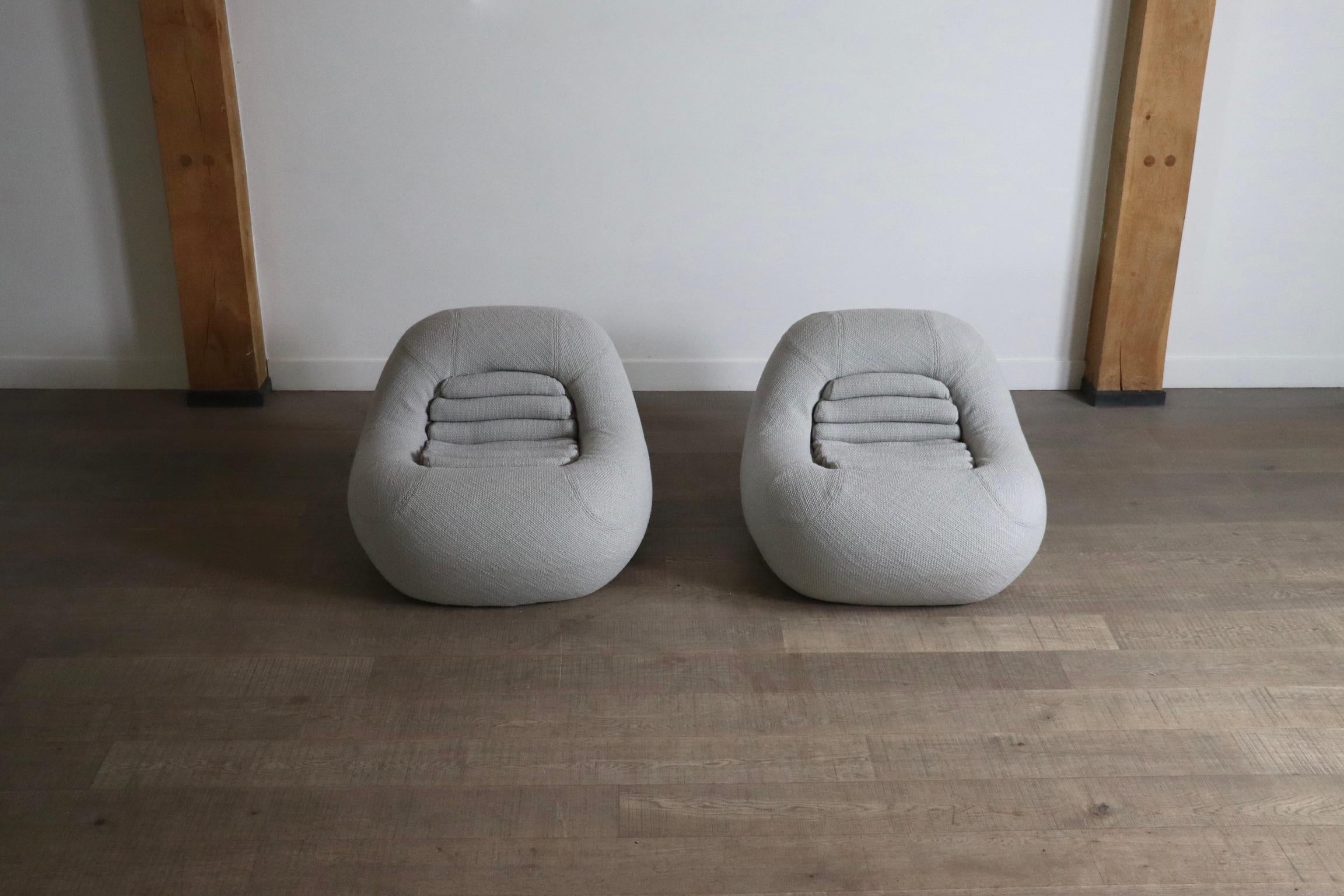Pair of Carrera Lounge chairs by De Pas D’Urbino & Lomazzi for BBB Bonacina For Sale 1