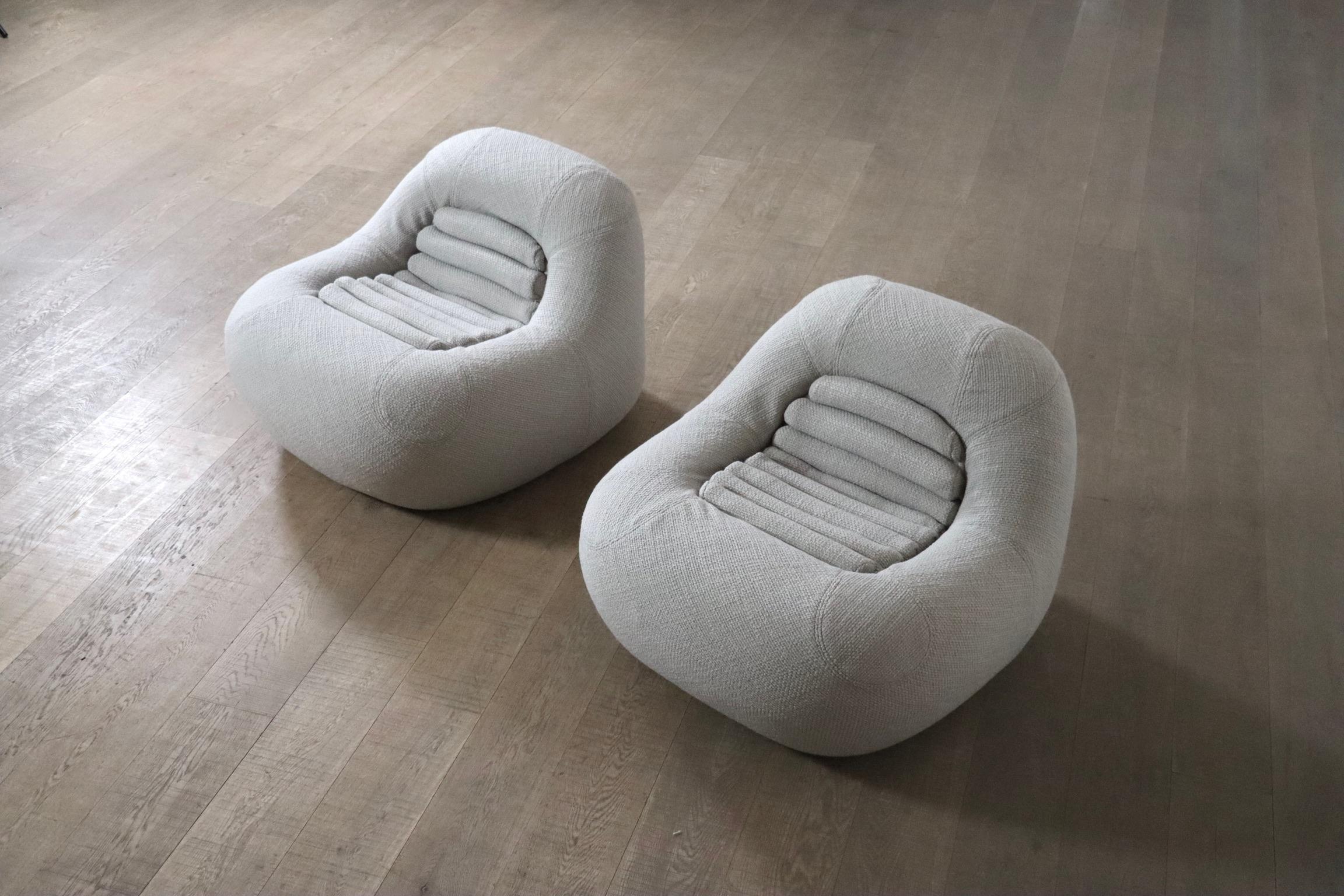 Pair of Carrera Lounge chairs by De Pas D’Urbino & Lomazzi for BBB Bonacina For Sale 2