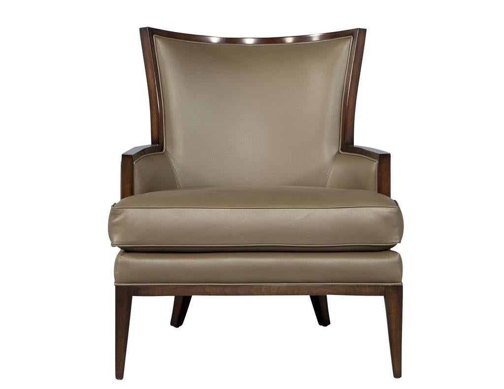 contemporary wing back armchair