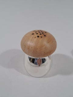 Pair of Cartier Mid-Century Modern Sterling Silver Salt and Peppers