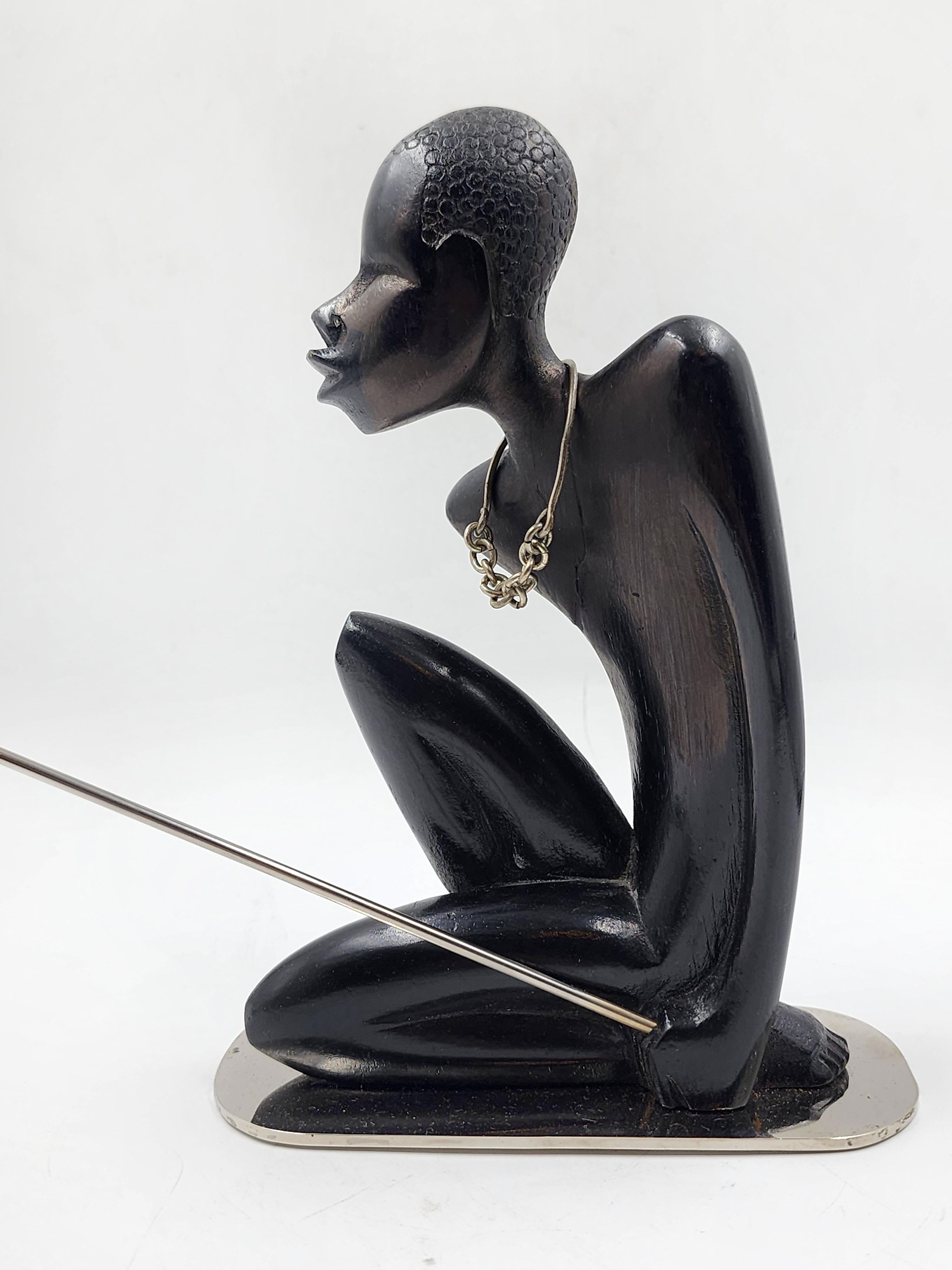Pareja de africanos tallados por Karl Hagenauer siglo XX