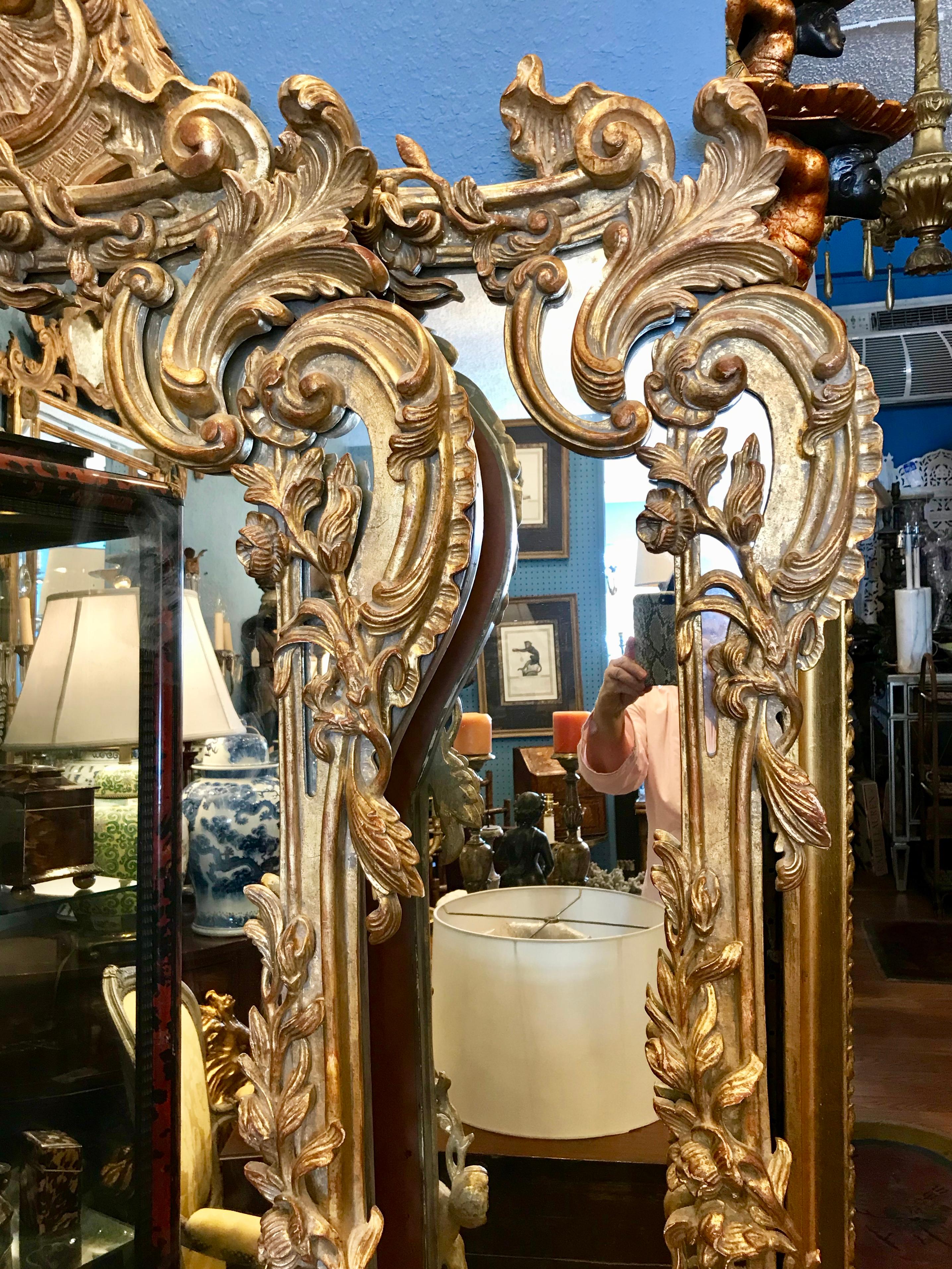 Pair of Carved and Gilded Mirrors 5