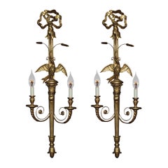 Pair of Carved and Gilded Wall Lights