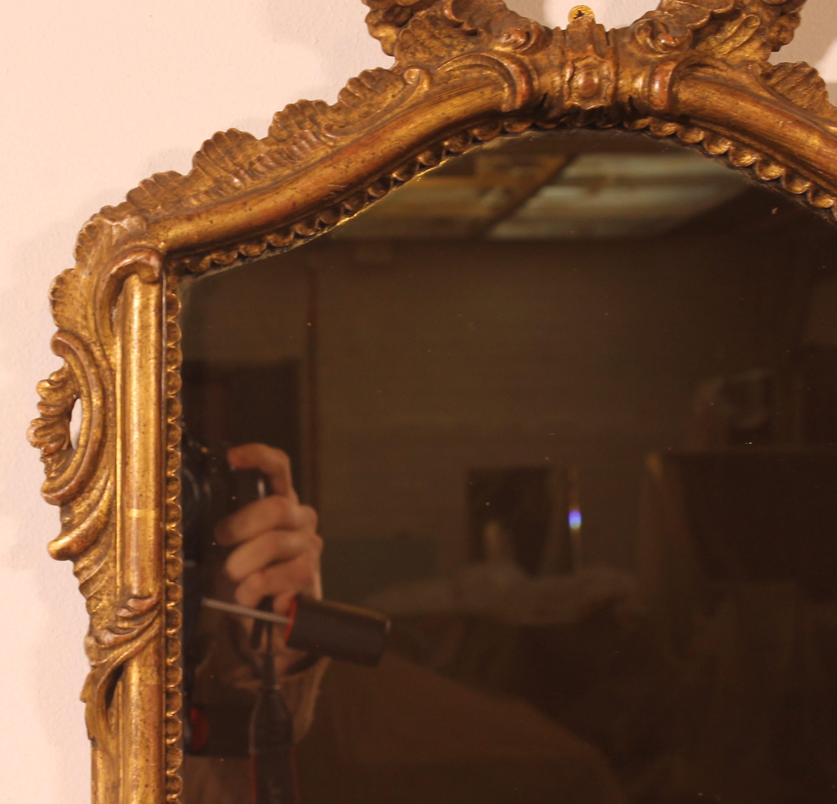 Pair Of Carved And Gilded Wooden Mirrors 2