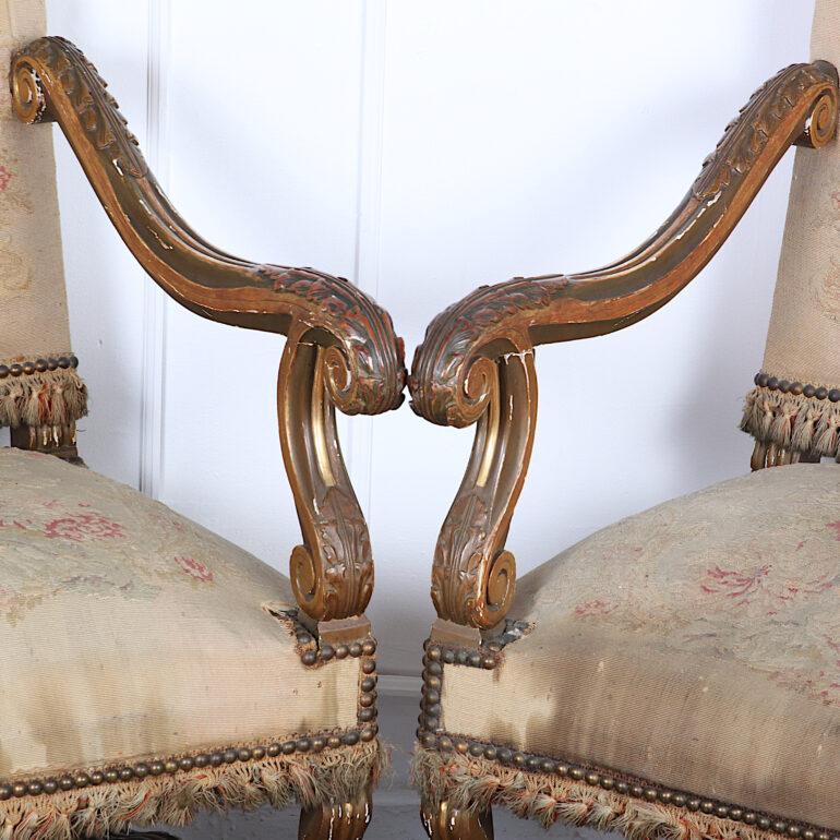 Pair of Carved and Gilt Renaissance Revival, C.1900 In Good Condition For Sale In Vancouver, British Columbia