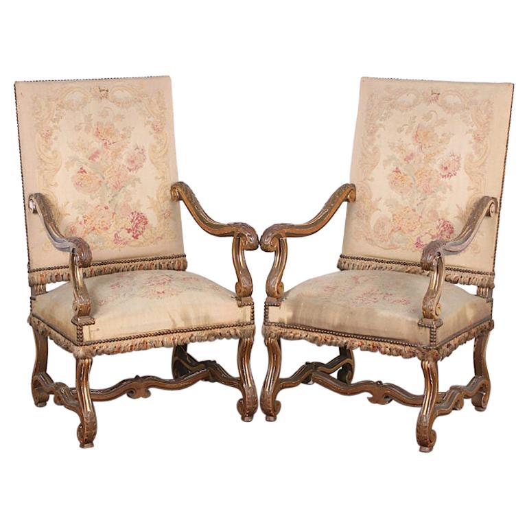Pair of Carved and Gilt Renaissance Revival, C.1900 For Sale