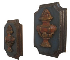 Pair of Carved Architectural Fragments Mounted as Wall Plaques 18th Century