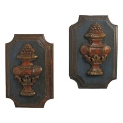 Pair of Carved Architectural Fragments Mounted as Wall Plaques 18th Century