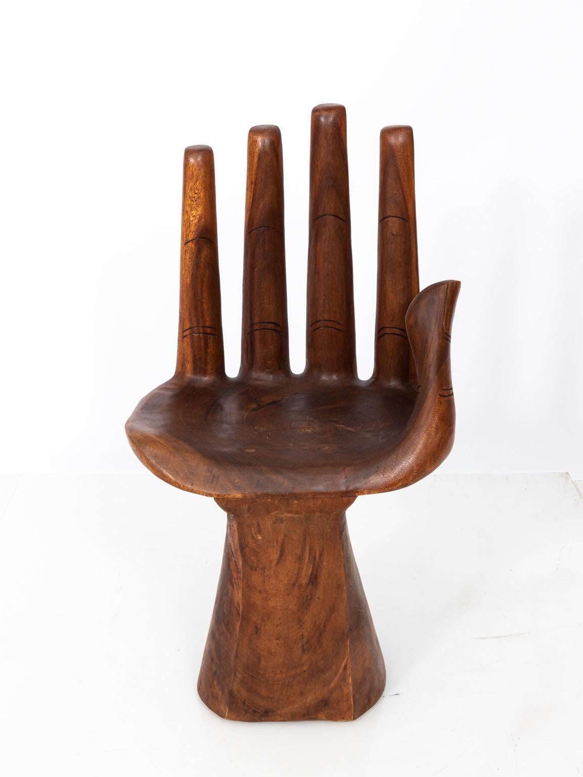 Pair of Carved Brazilian Hand Chairs 5