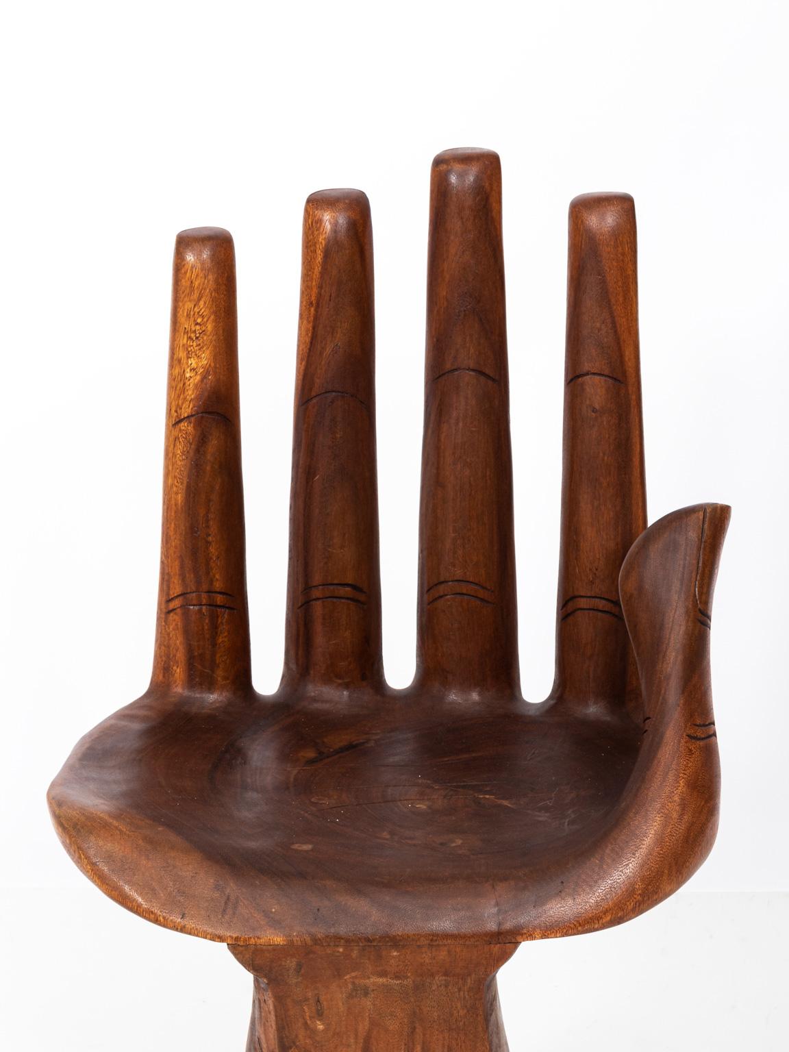 Pair of Carved Brazilian Hand Chairs 6