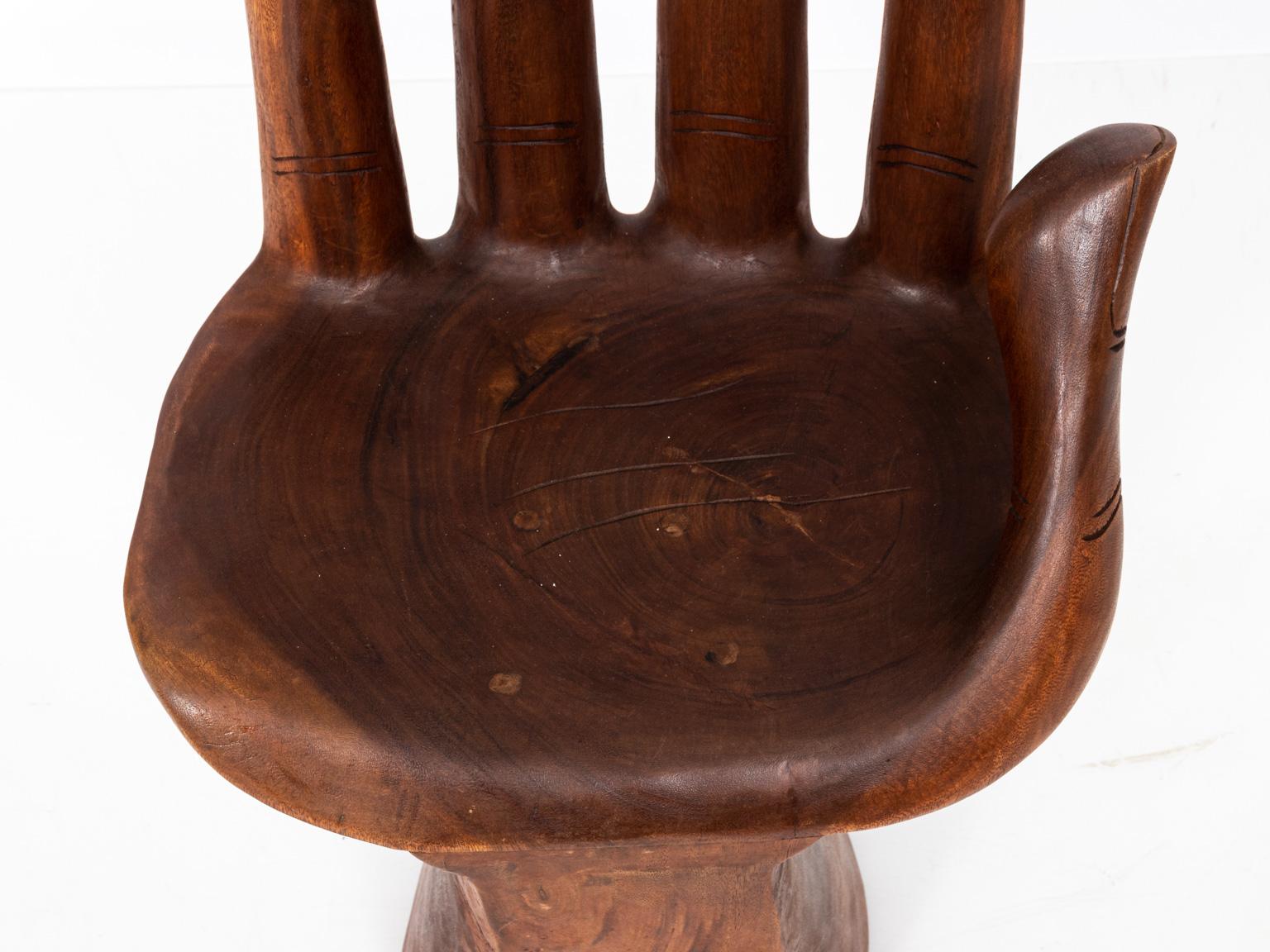 Pair of Carved Brazilian Hand Chairs 8