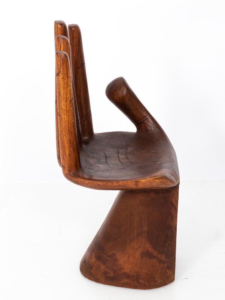 Pair of Carved Brazilian Hand Chairs For Sale at 1stdibs