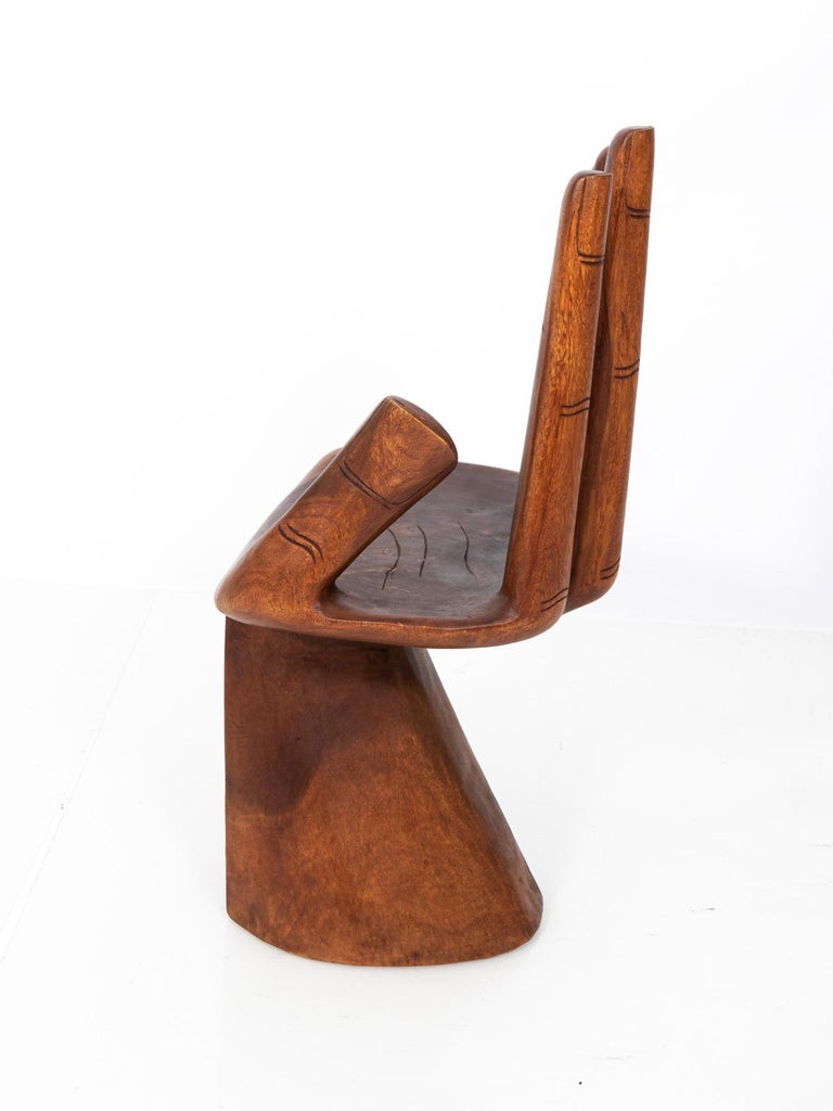 Pair of Carved Brazilian Hand Chairs at 1stDibs balinese hand chair