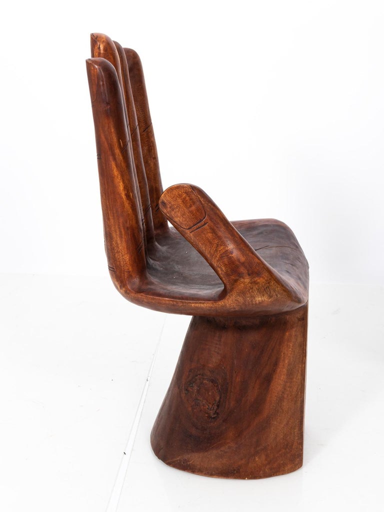 Pair of Carved Brazilian Hand Chairs For Sale at 1stdibs
