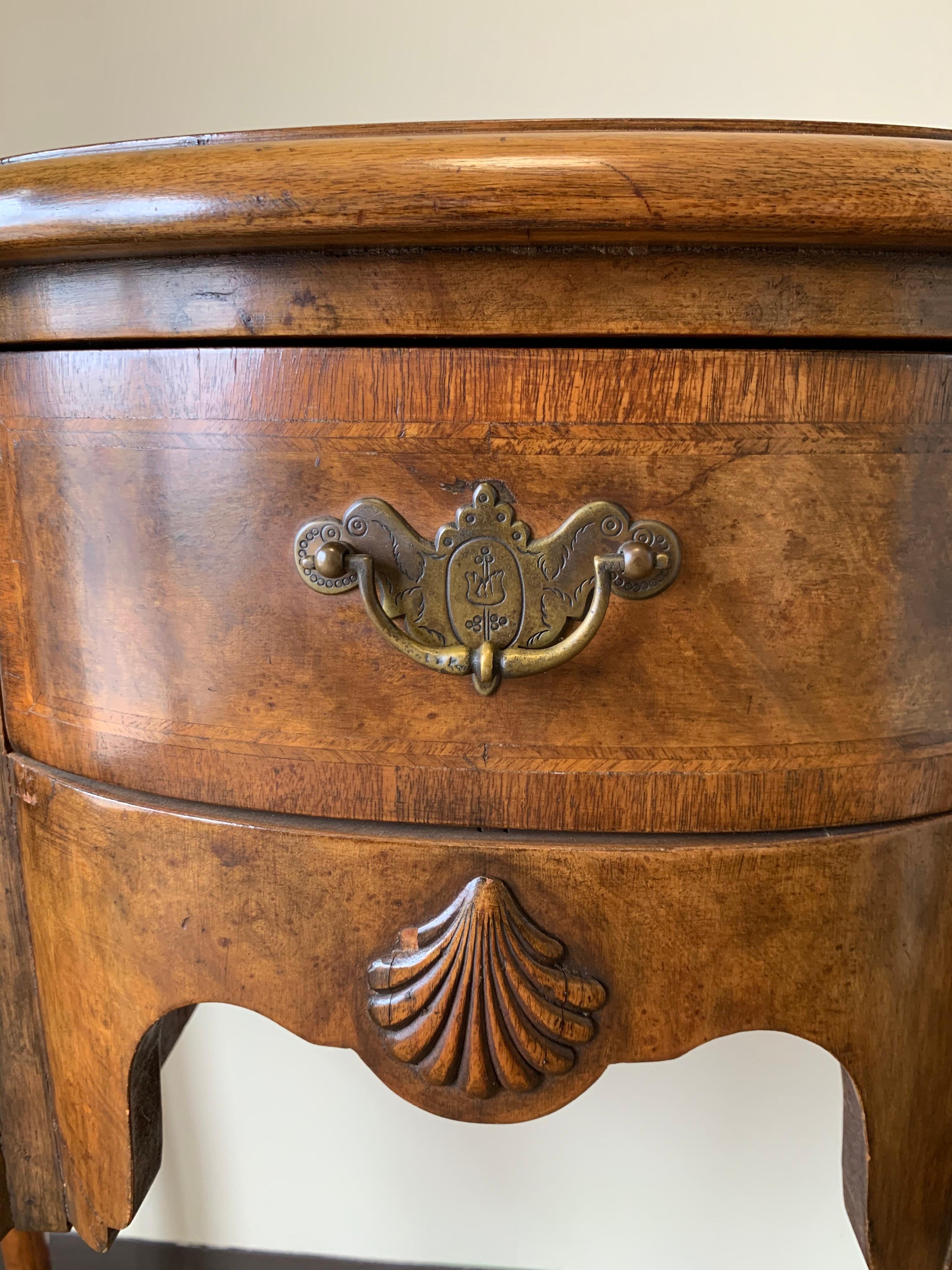 Pair of Carved Burled Walnut Console Tables and Black Chinoiserie Mirrors 3