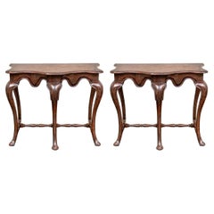 Pair of Carved Consoles by David Iatesta for John Rosselli