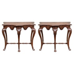 Pair of Carved Consoles by David Iatesta for John Rosselli