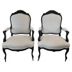 Pair of Carved French 19th Century Salon Chairs