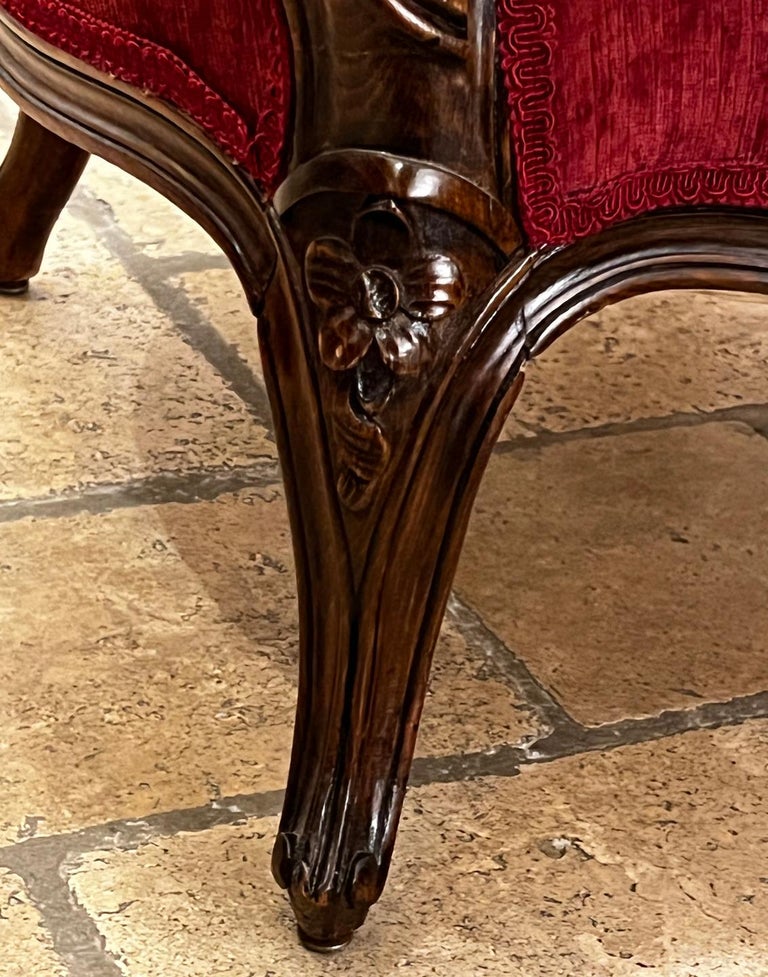 Pair of Carved French Chairs For Sale at 1stDibs