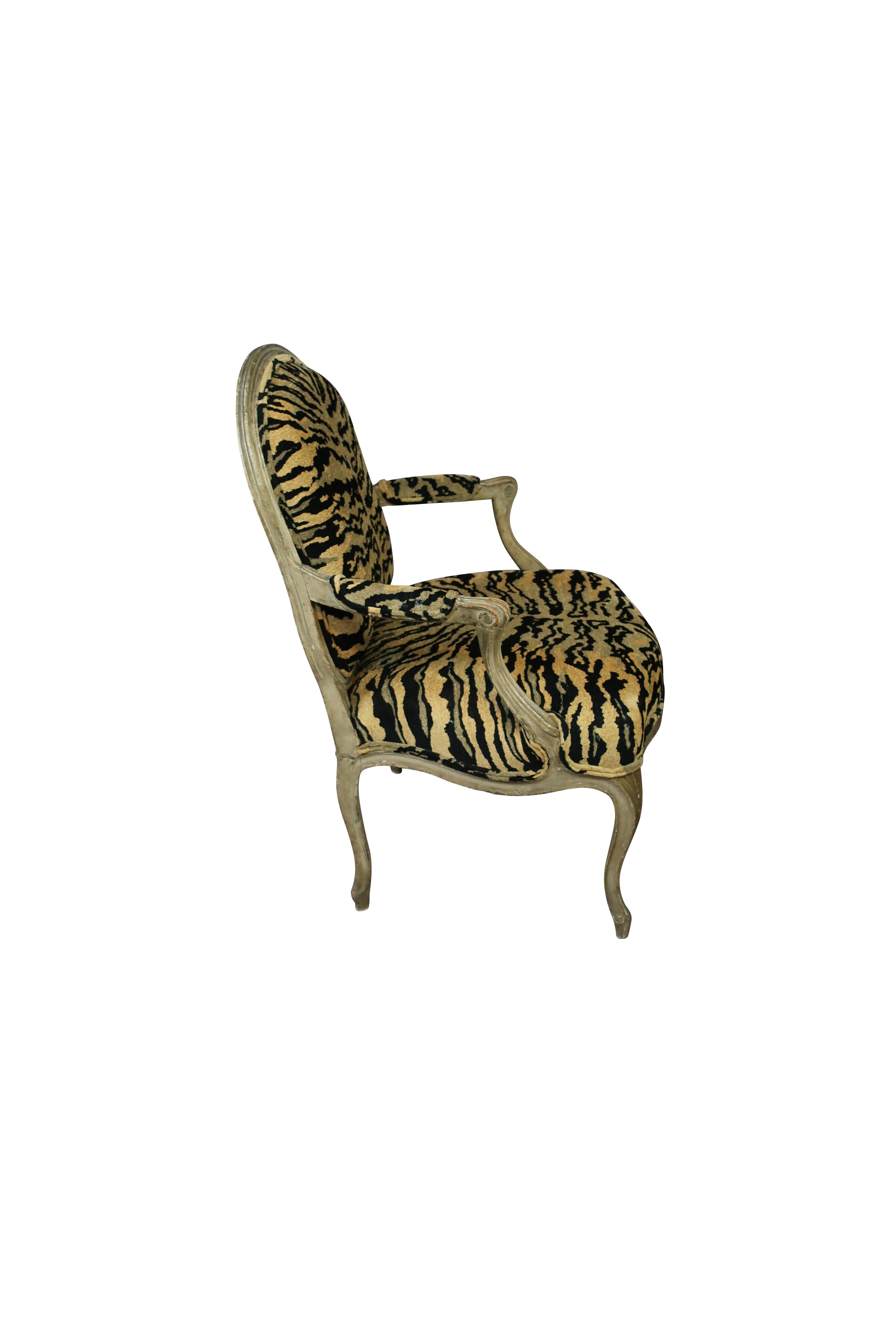 animal print armchairs