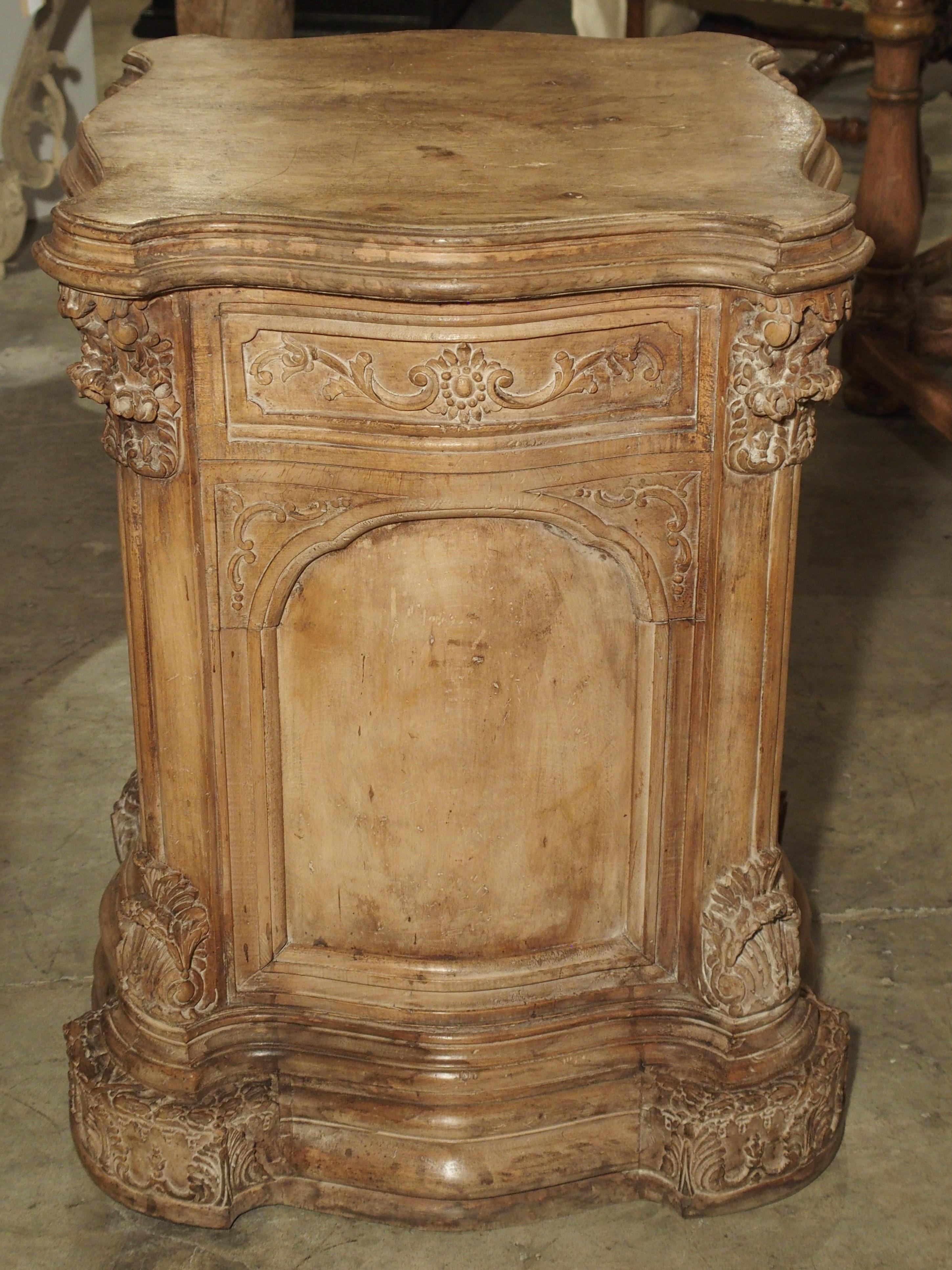 Pair of Carved French Regence Style Pedestals 7