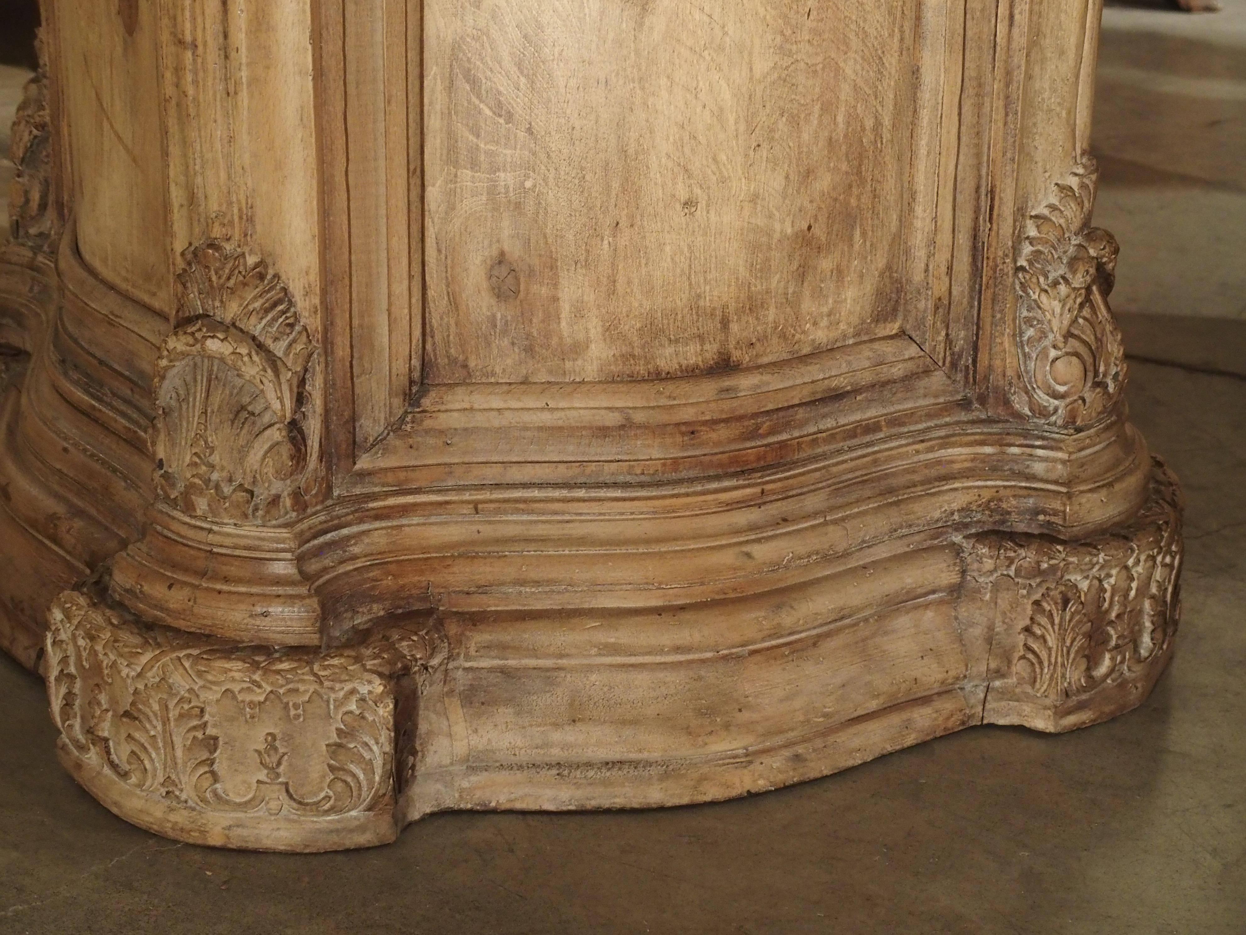 Pair of Carved French Regence Style Pedestals 1