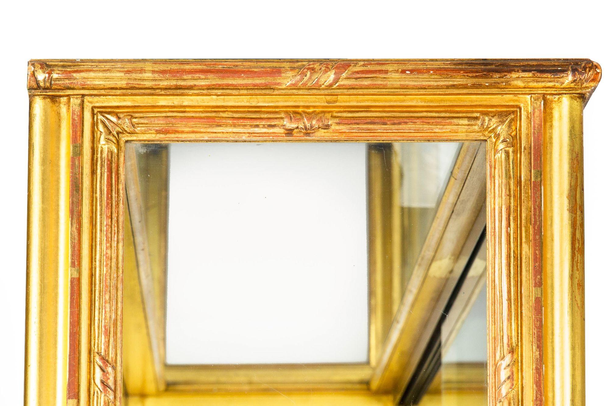 Pair of Carved Giltwood Antique Collector Display Cabinets by M. Grieve Co. For Sale 8