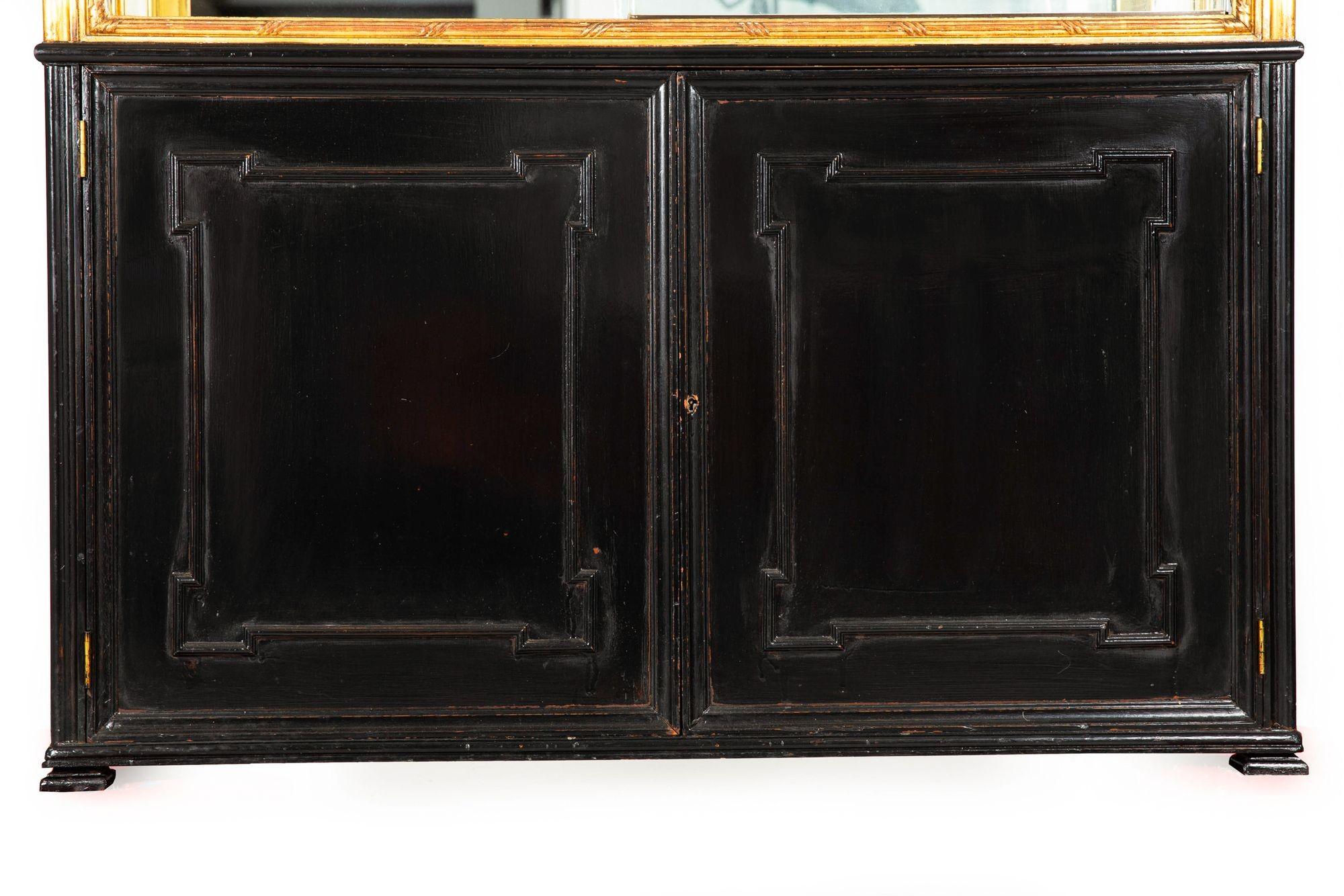 Glass Pair of Carved Giltwood Antique Collector Display Cabinets by M. Grieve Co. For Sale