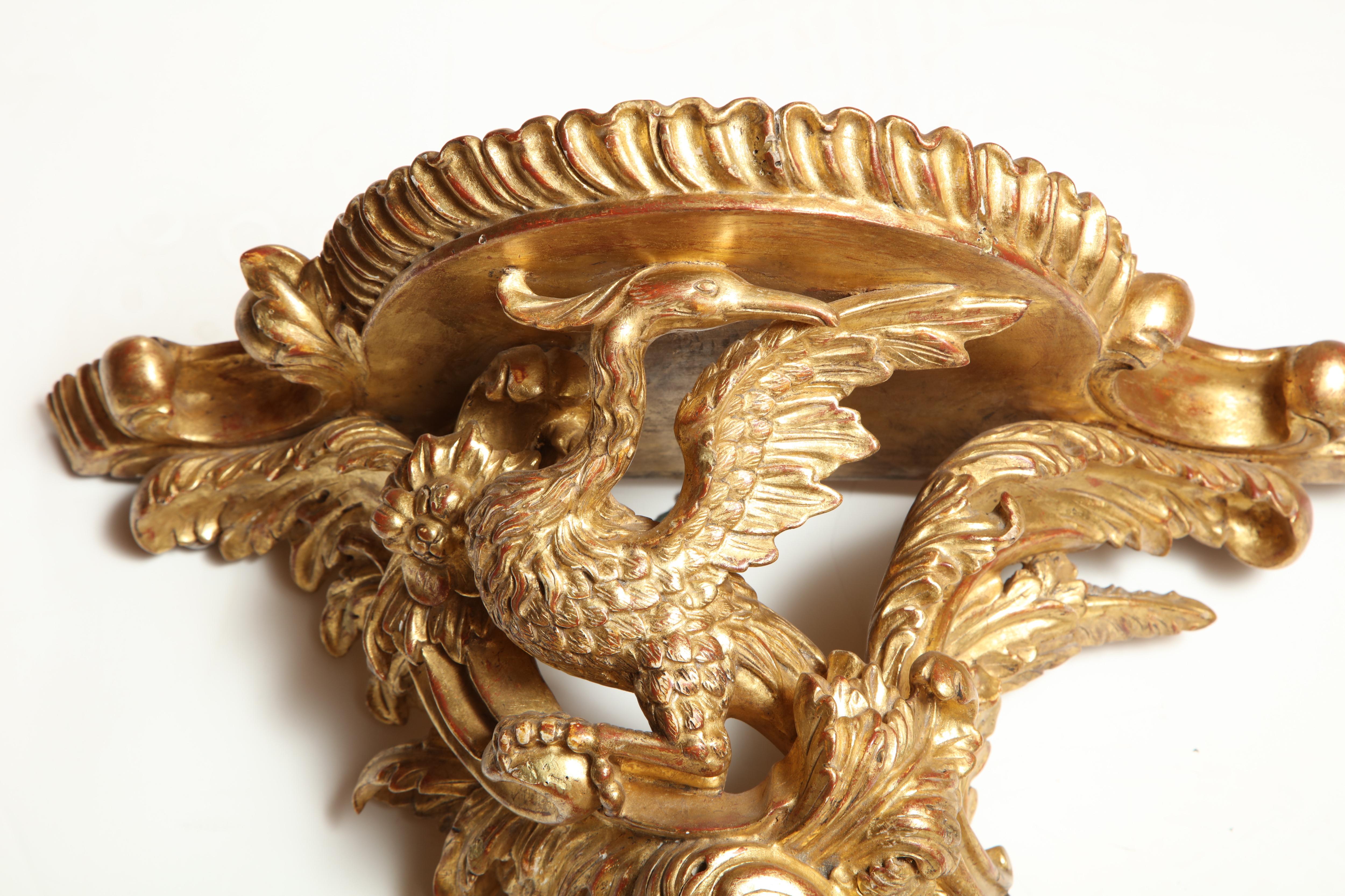 Pair of Carved Giltwood Wall Brackets 6