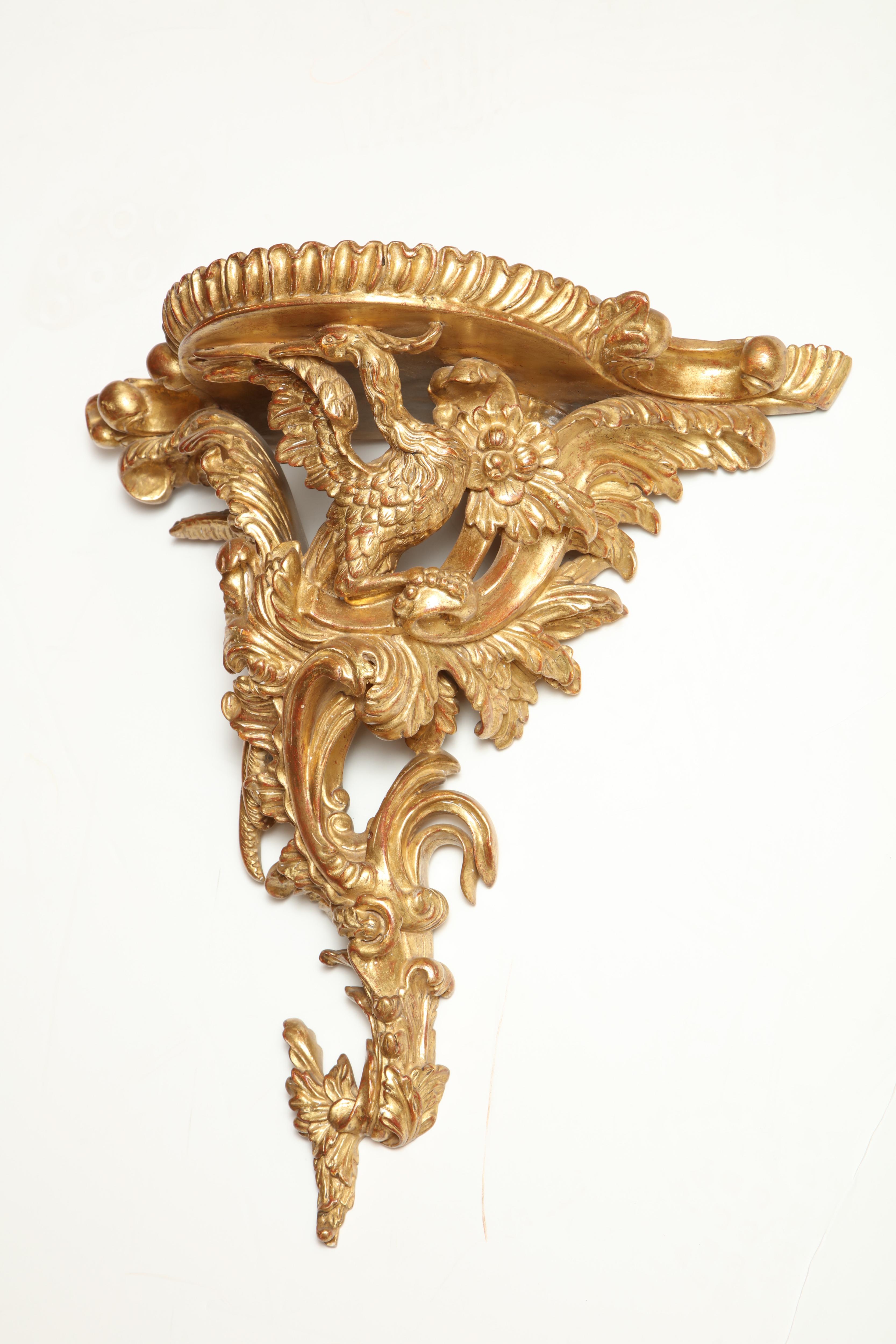 Pair of Carved Giltwood Wall Brackets 8