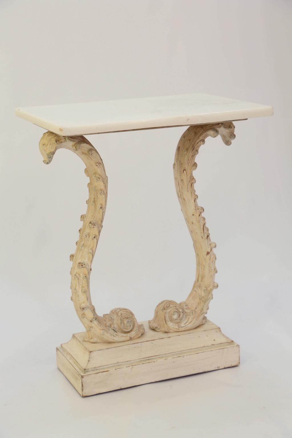 Hand-Carved Pair of Carved Italian End Tables