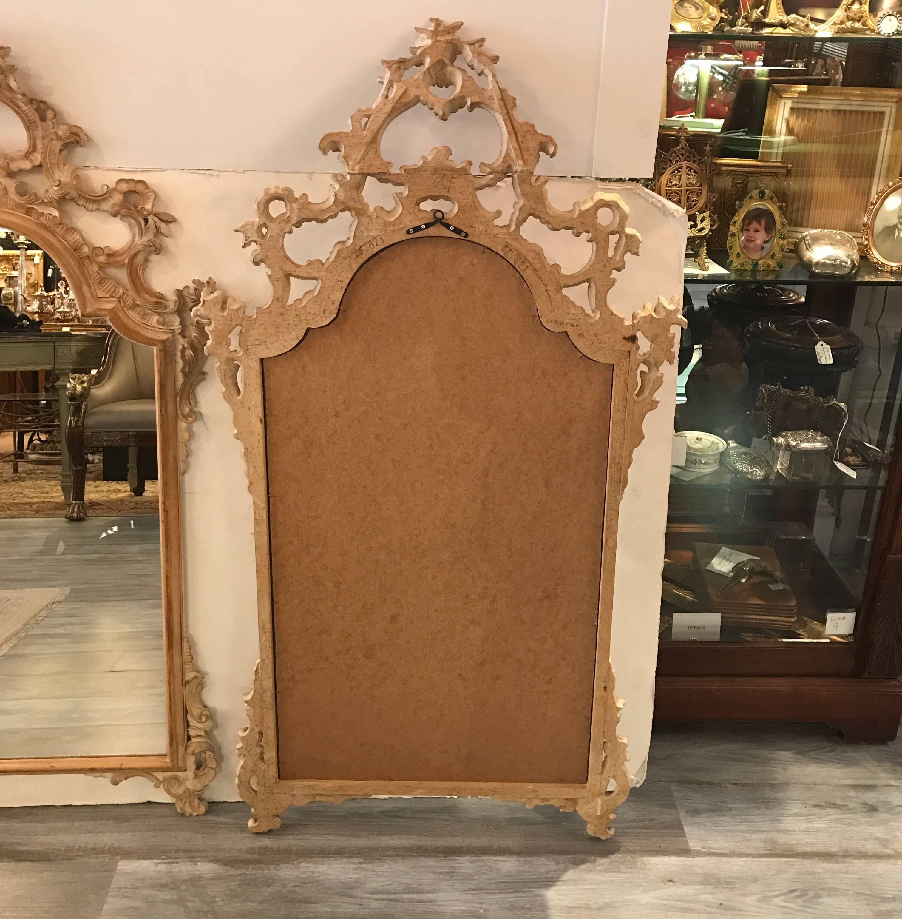 Pair of Carved Italian Rococo Mirrors 4