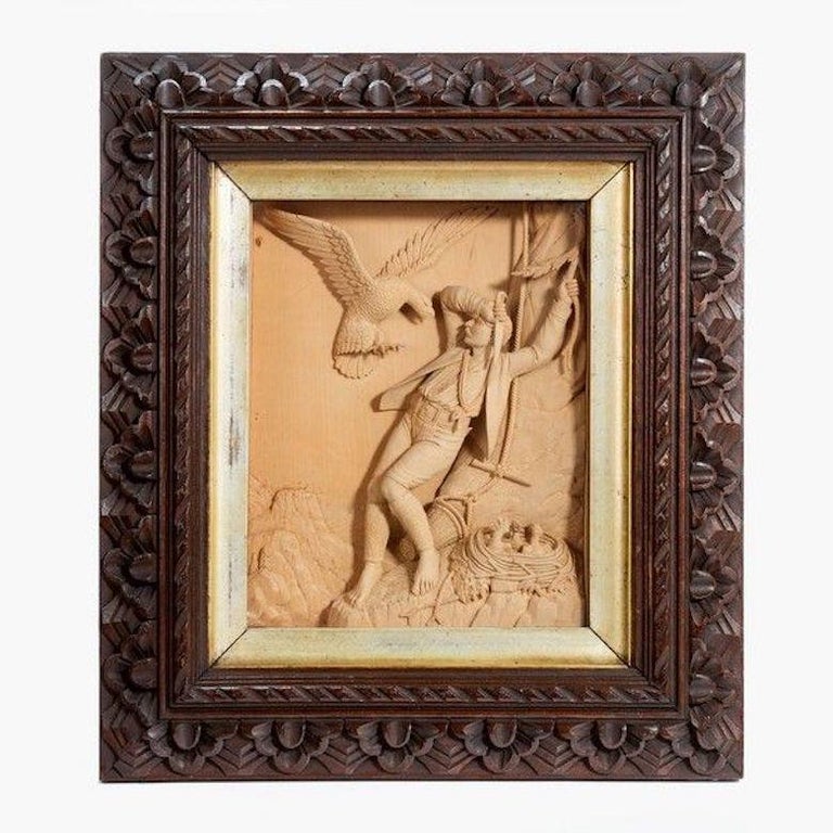Pair of Carved Lime Wood Pictures For Sale at 1stDibs