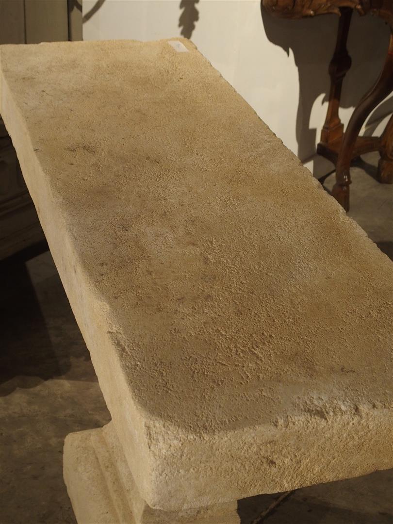 Pair of Carved Limestone Console Tables from the South of France 5