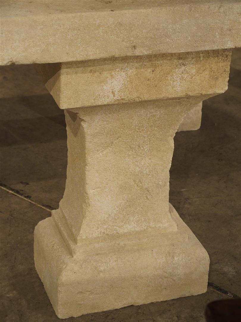 Pair of Carved Limestone Console Tables from the South of France 2