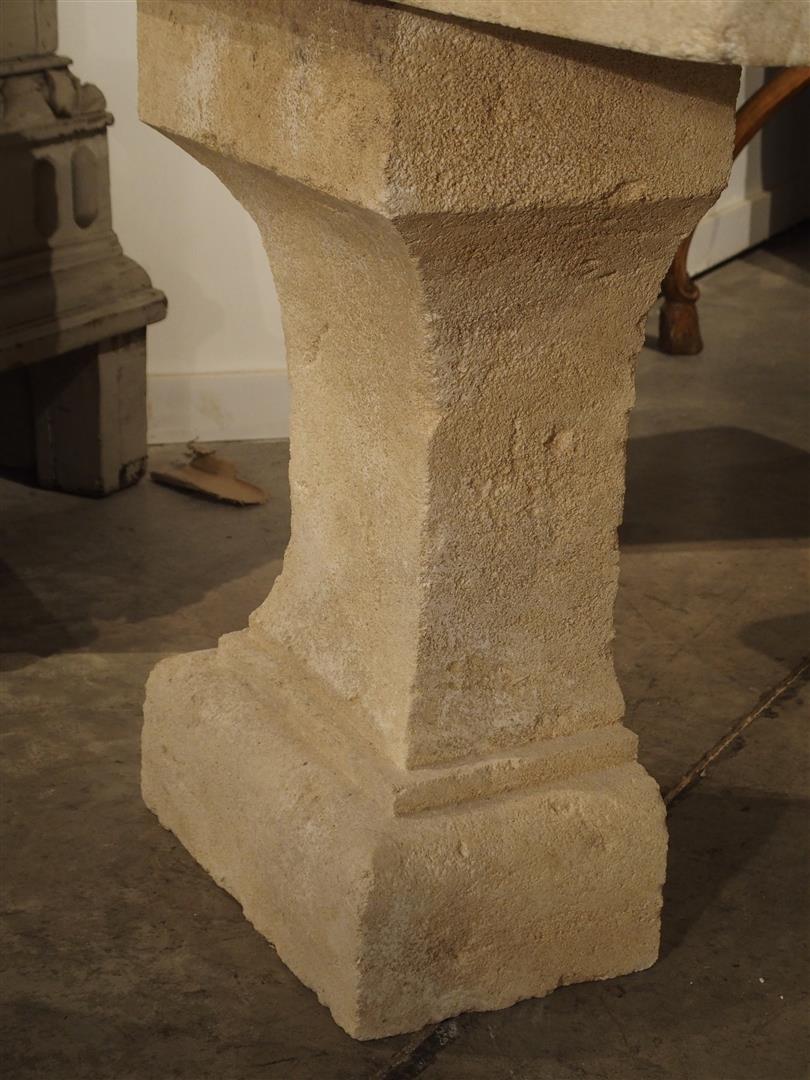 Pair of Carved Limestone Console Tables from the South of France 4