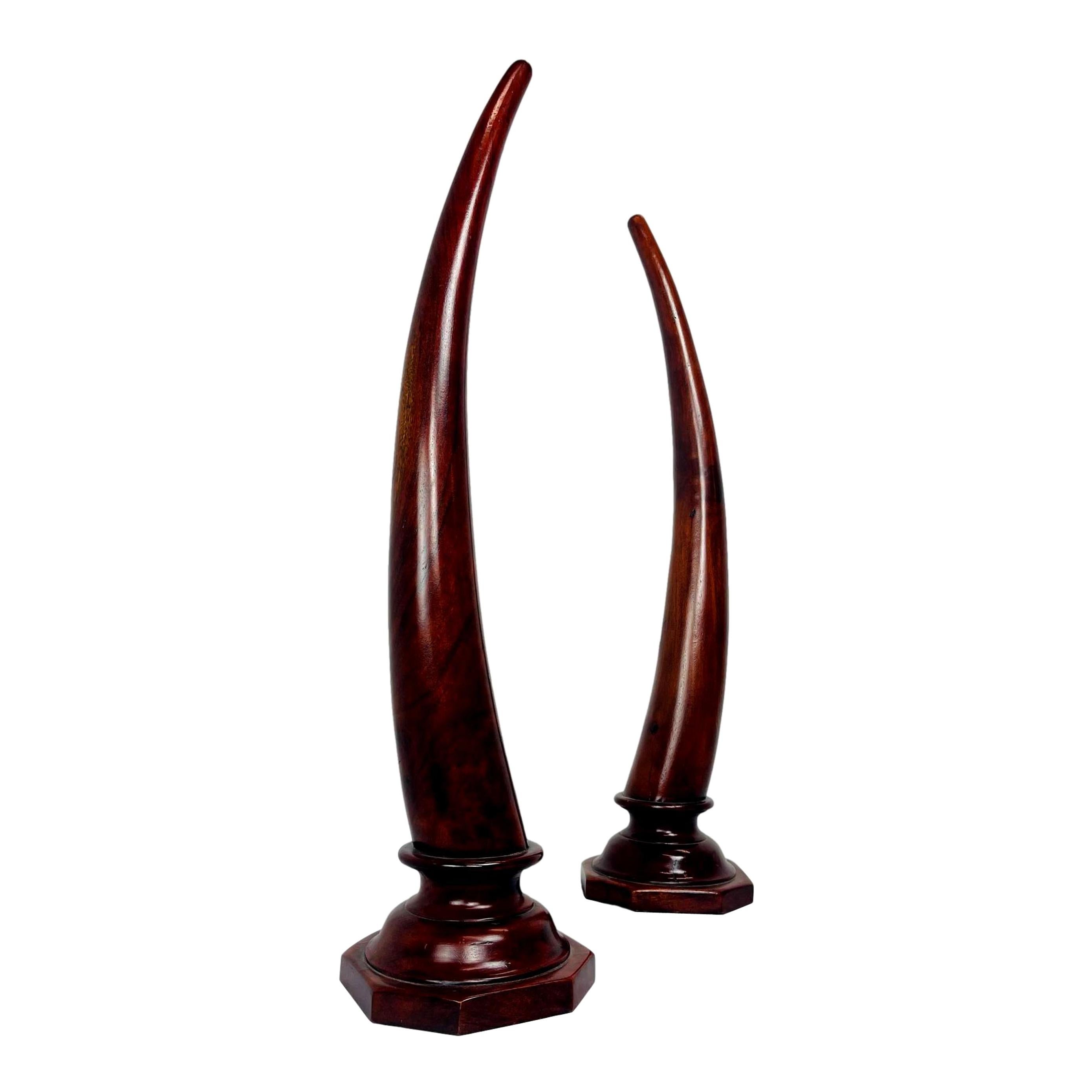 Pair of Decorative Tusk Horn For Sale at 1stDibs